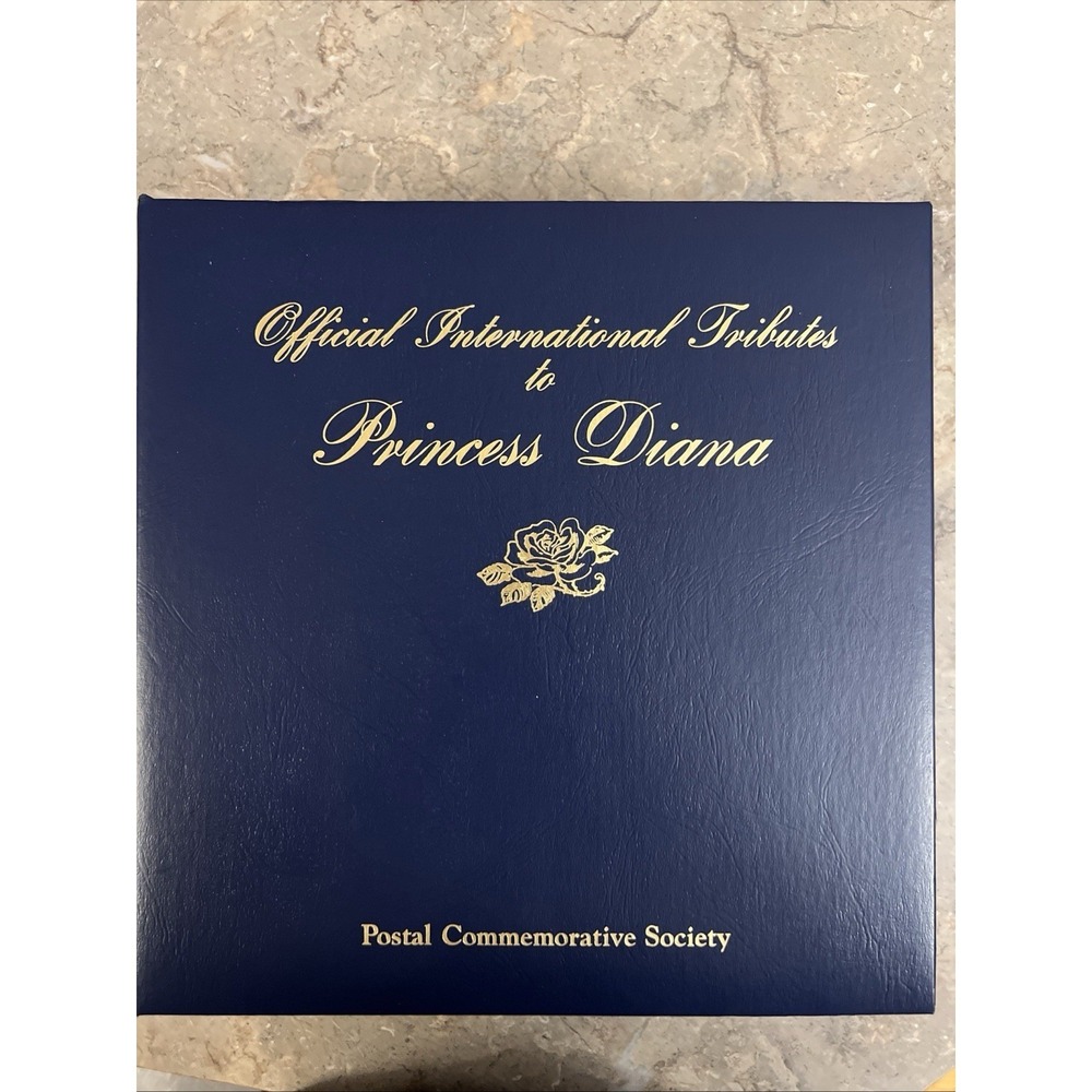 Official International Tribute to Princess Diana Postal Society Stamps Binder